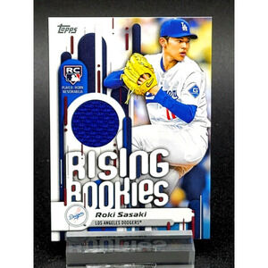 RARE 2025 Roki Sasaki RC Rising Rookies SSP Topps Update Relic Case Hit Dodgers